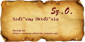 Szávay Oktávia névjegykártya